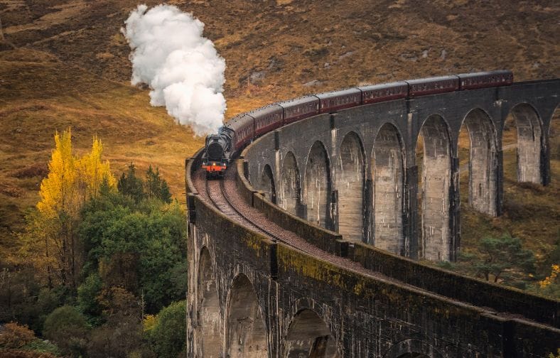The Glenfinnan Viaduct, West Highland, Scotland.